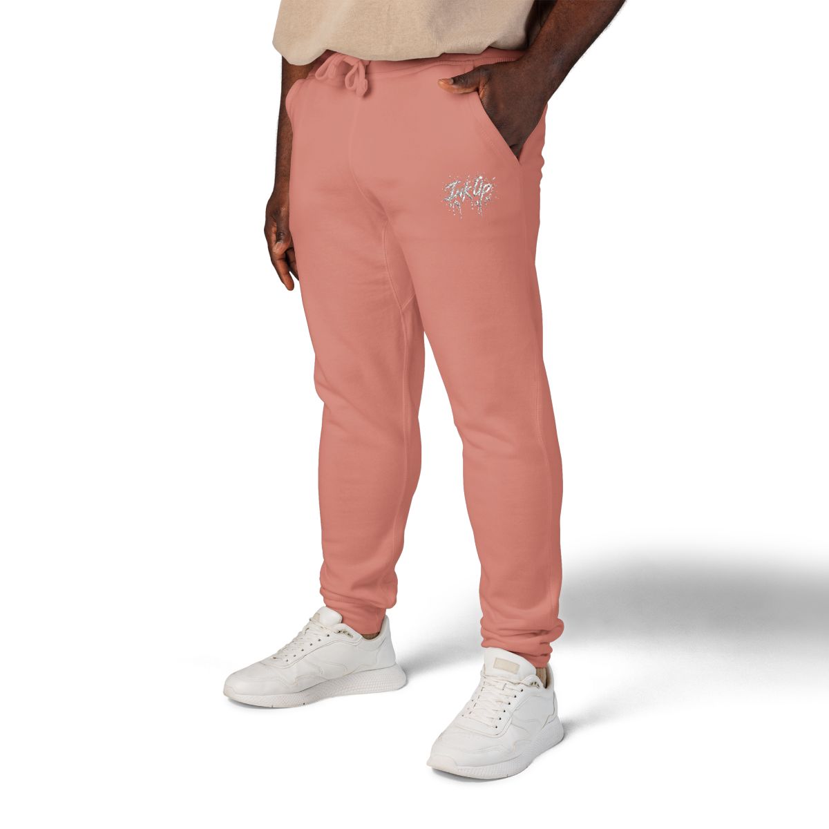 INK UP | White Ink Burst Thin Sweatpants
