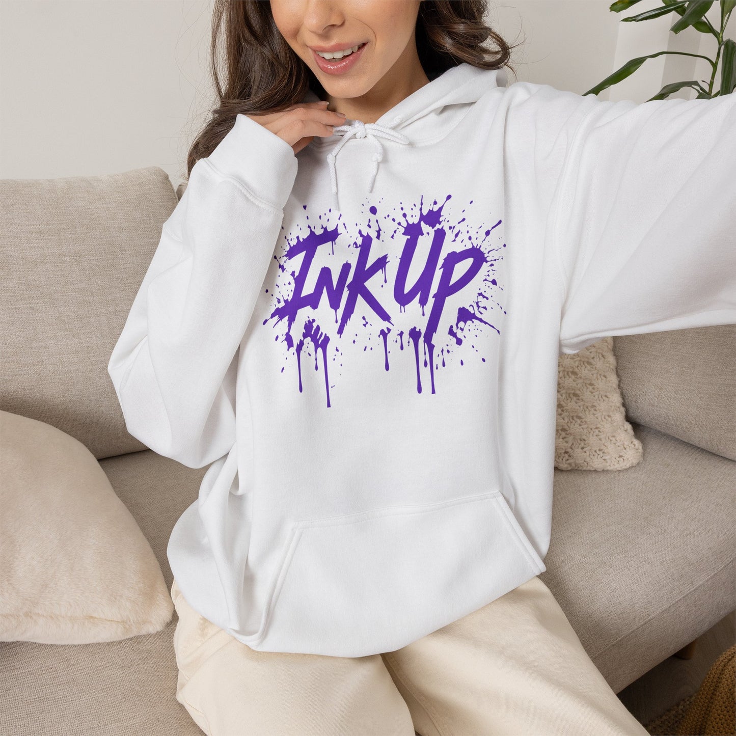 INK UP | Purple Ink Burst Hoodie