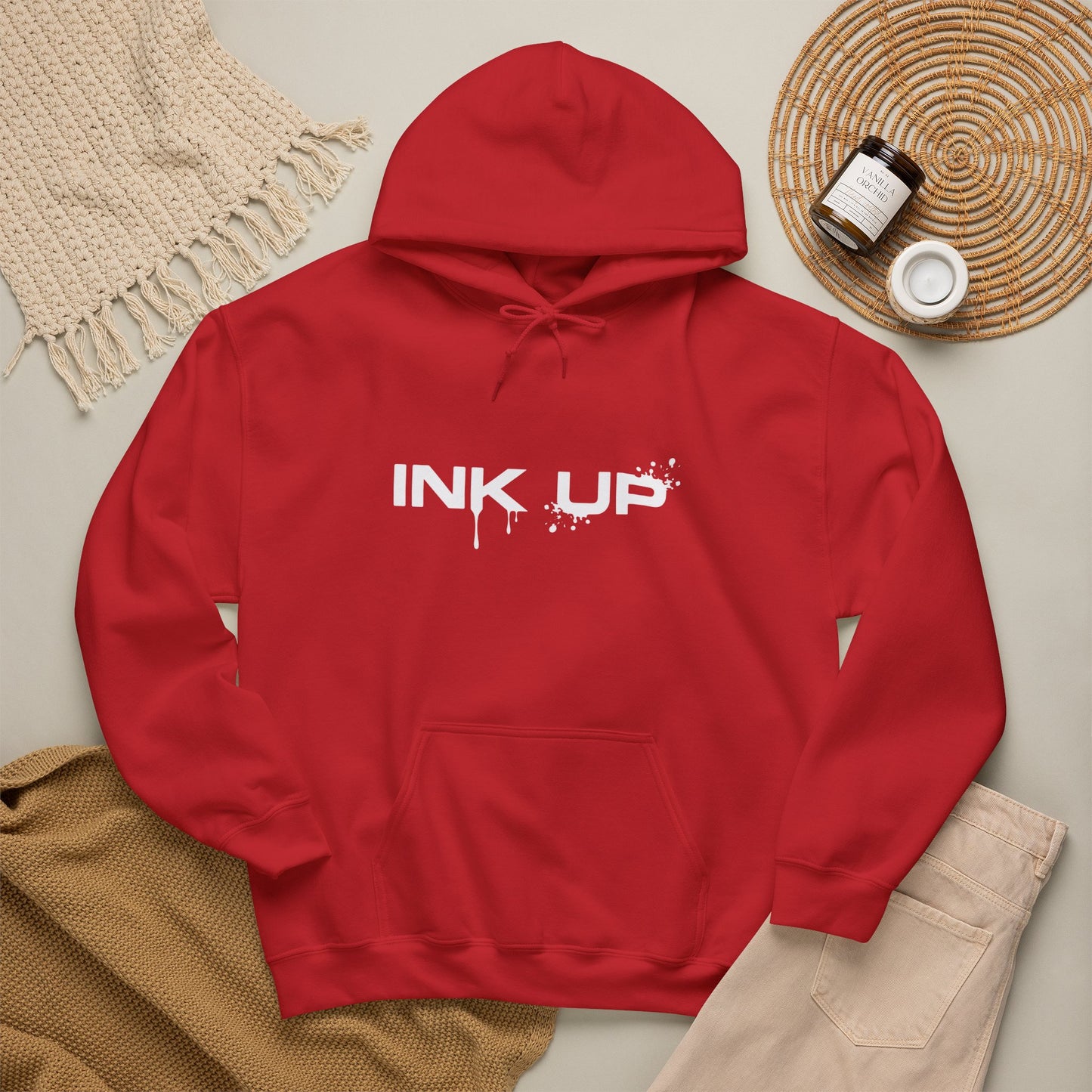 INK UP | White Ink Mark Hoodie