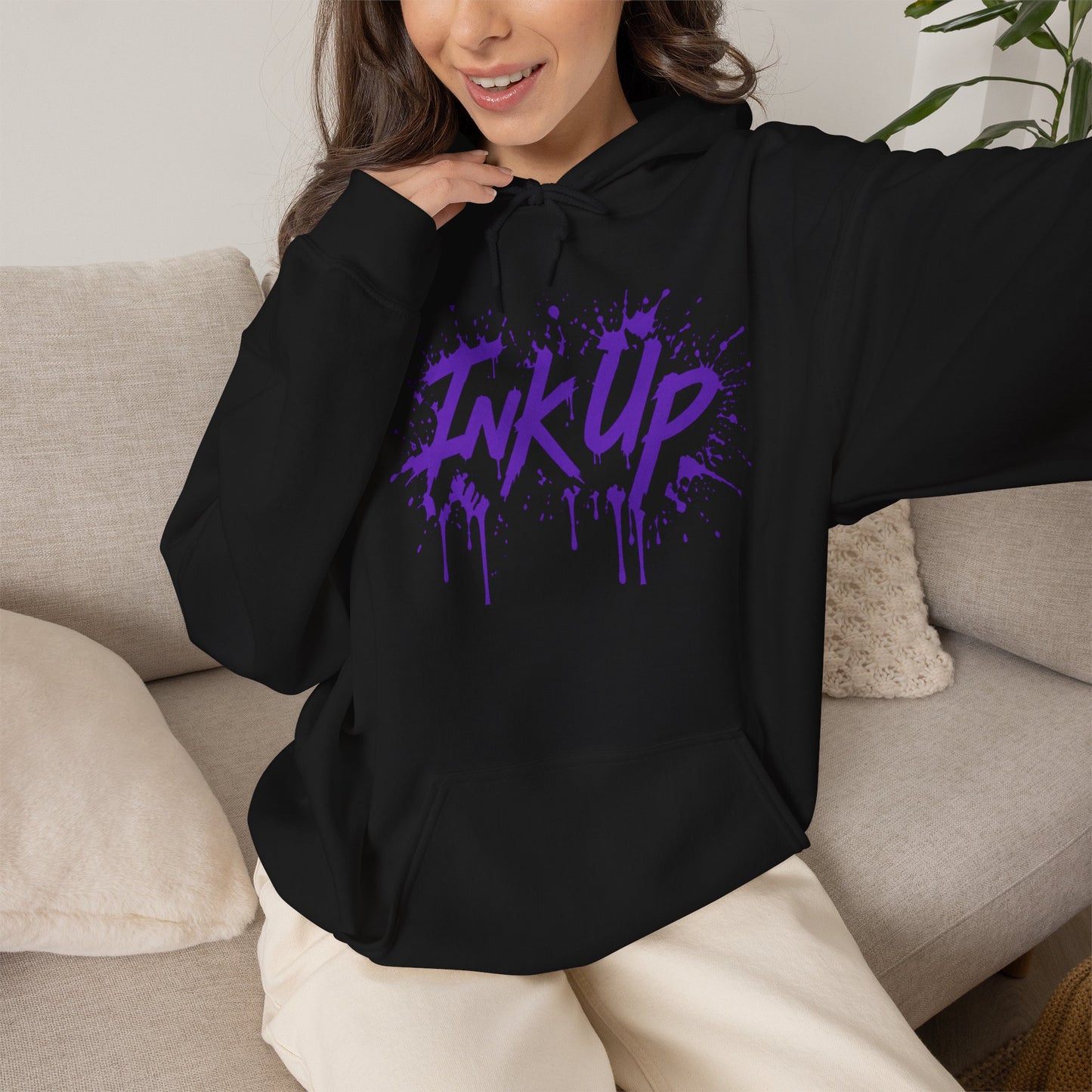 INK UP | Purple Ink Burst Hoodie