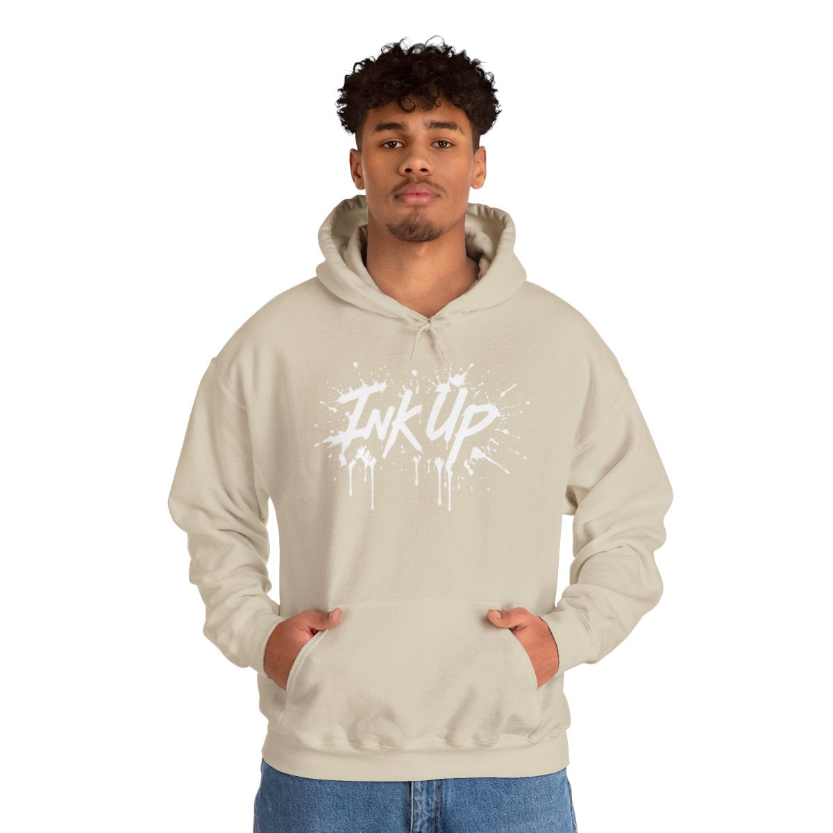 INK UP | White Ink Burst Hoodie