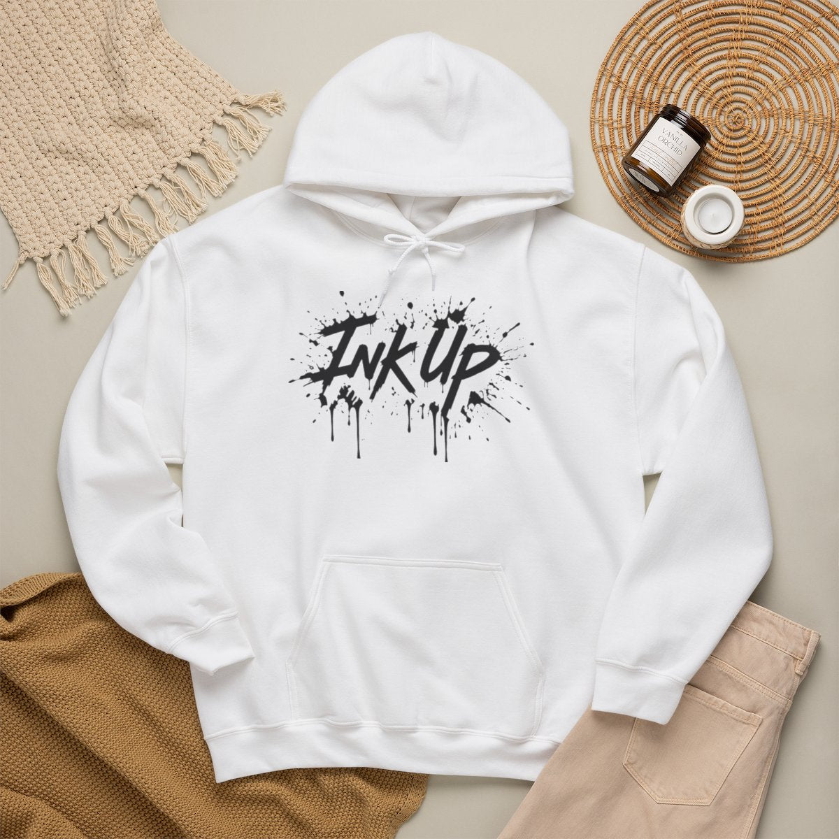INK UP | Black Ink Burst Hoodie