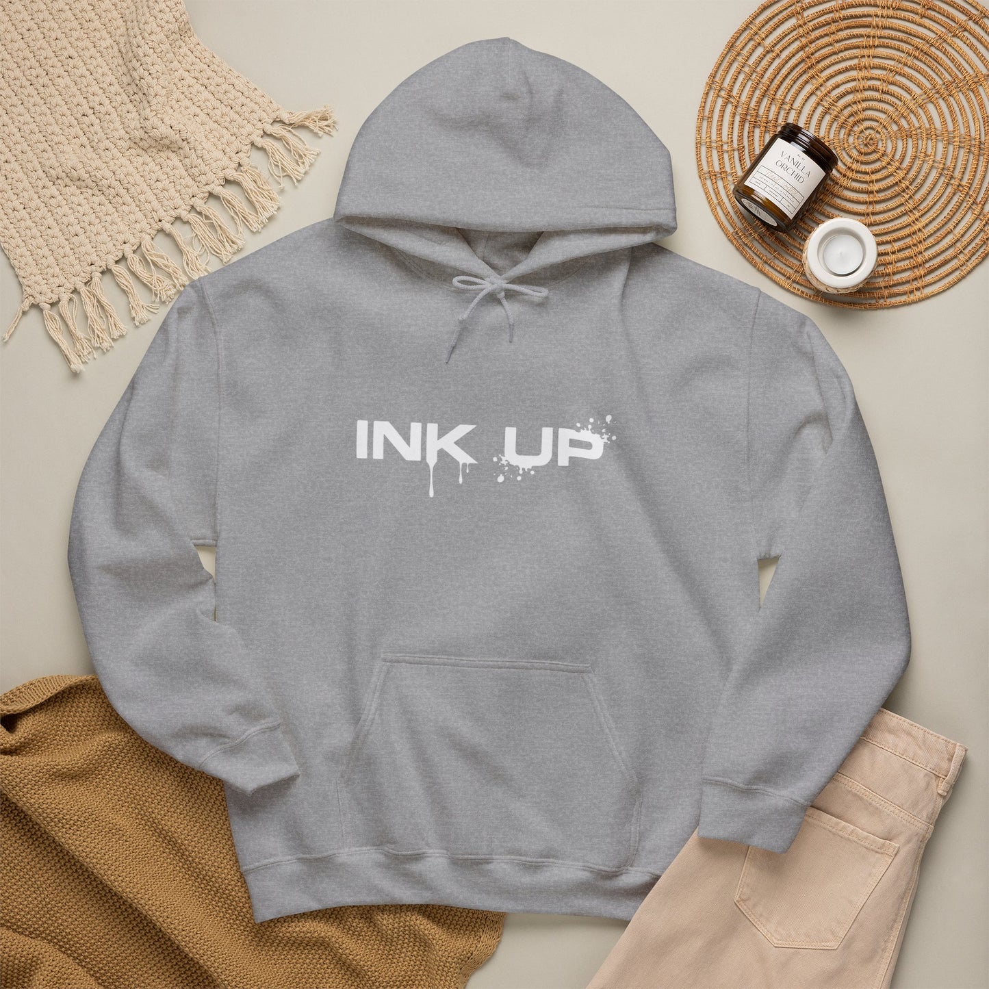 INK UP | White Ink Mark Hoodie