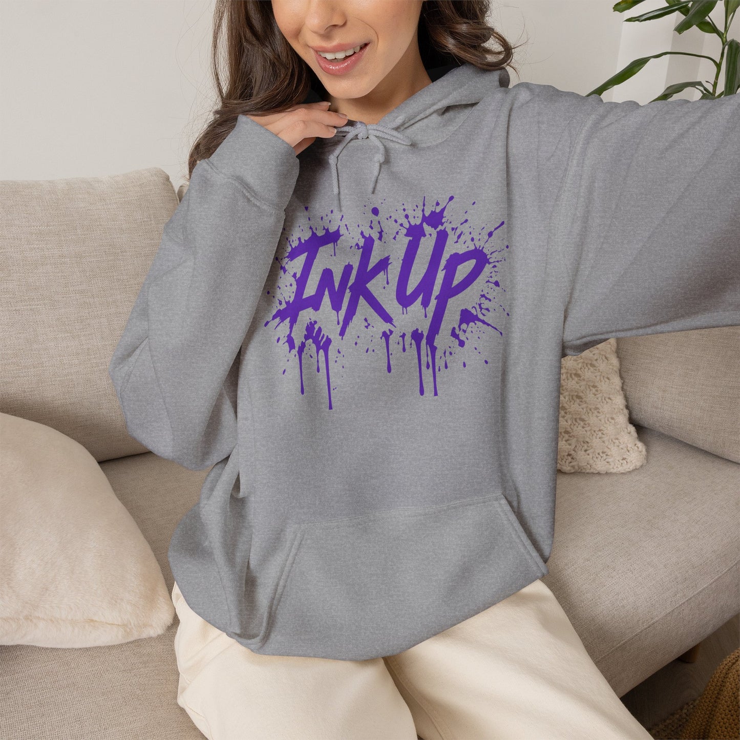INK UP | Purple Ink Burst Hoodie