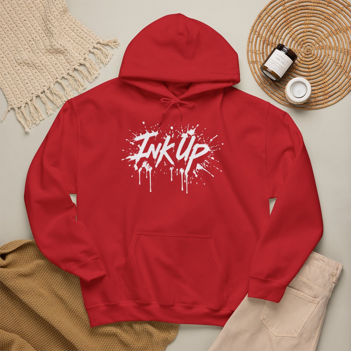 INK UP | White Ink Burst Hoodie