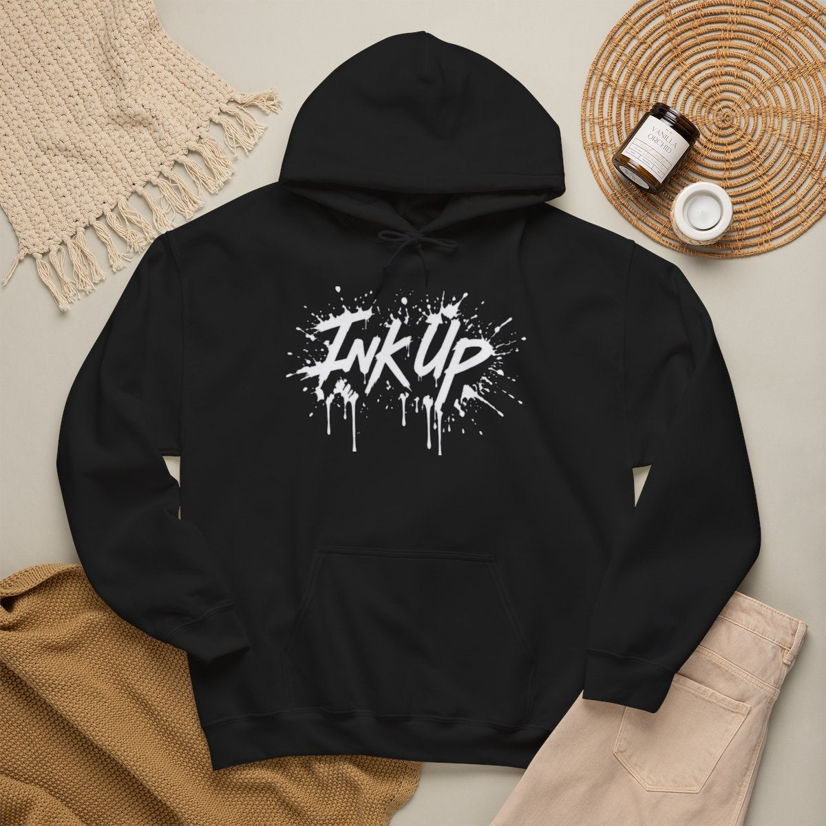 INK UP | White Ink Burst Hoodie