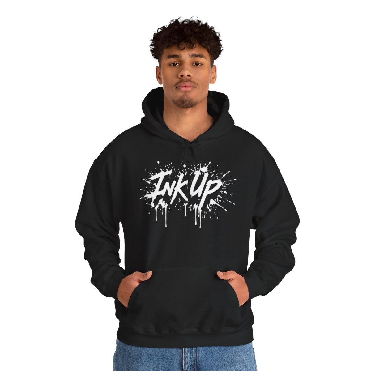 INK UP | White Ink Burst Hoodie