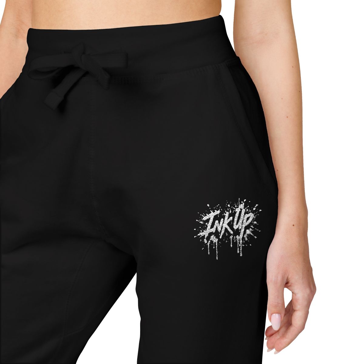 INK UP | White Ink Burst Thin Sweatpants