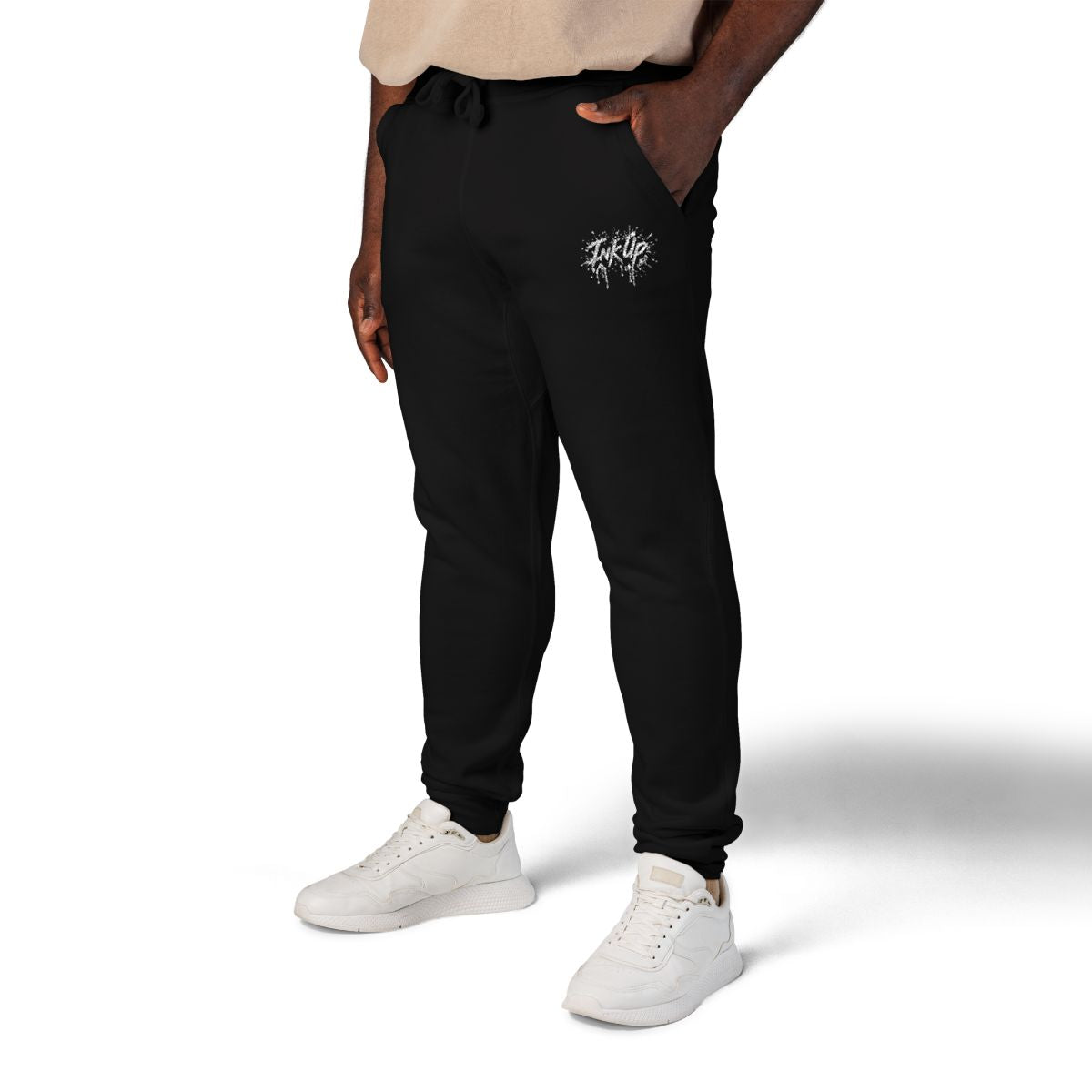INK UP | White Ink Burst Thin Sweatpants