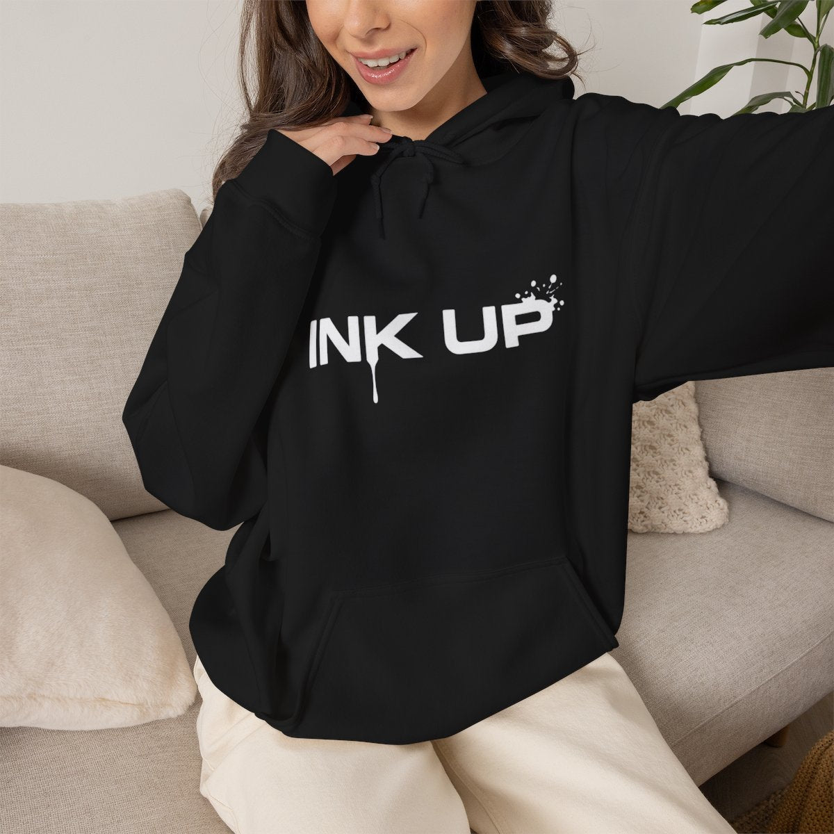 INK UP | White Ink Hoodie