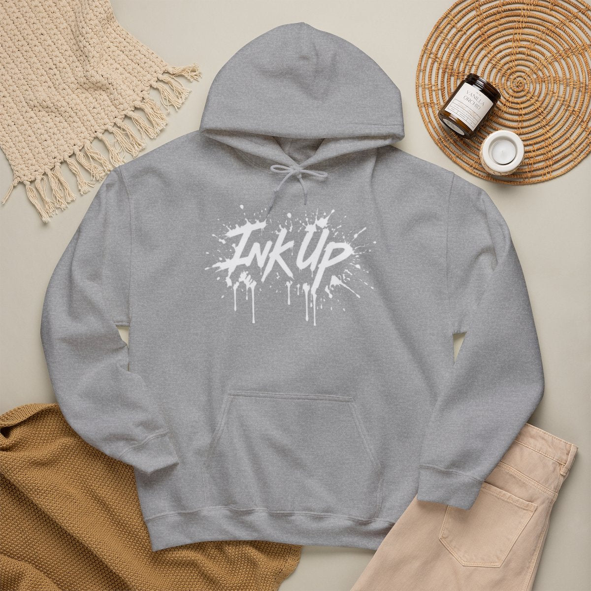 INK UP | White Ink Burst Hoodie