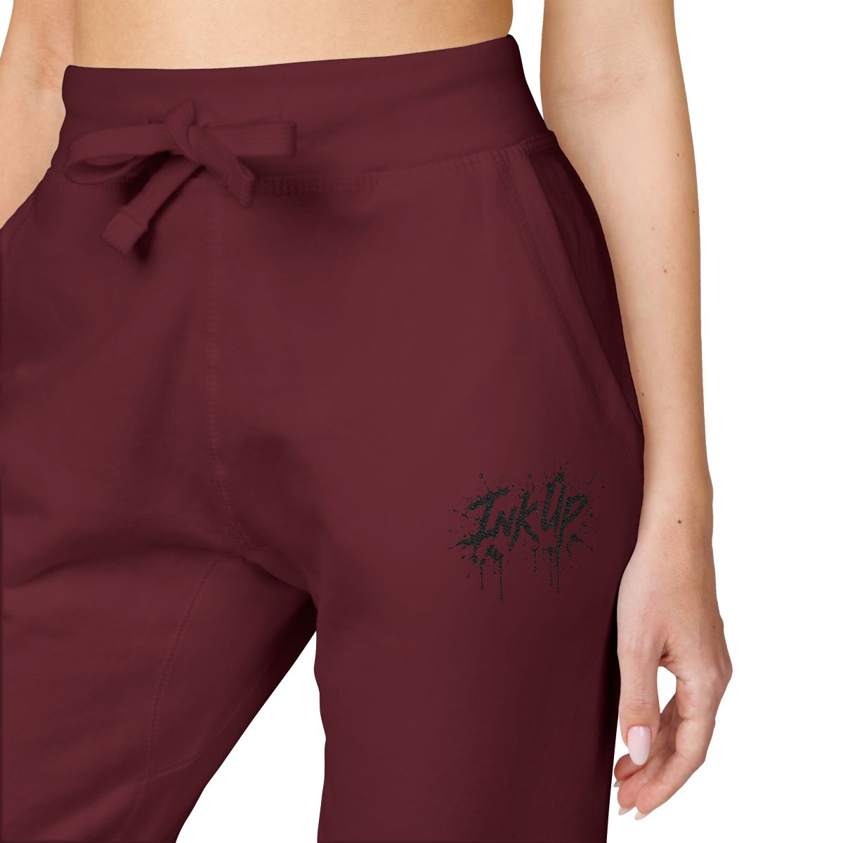 INK UP | Black Ink Burst Thin Sweatpants