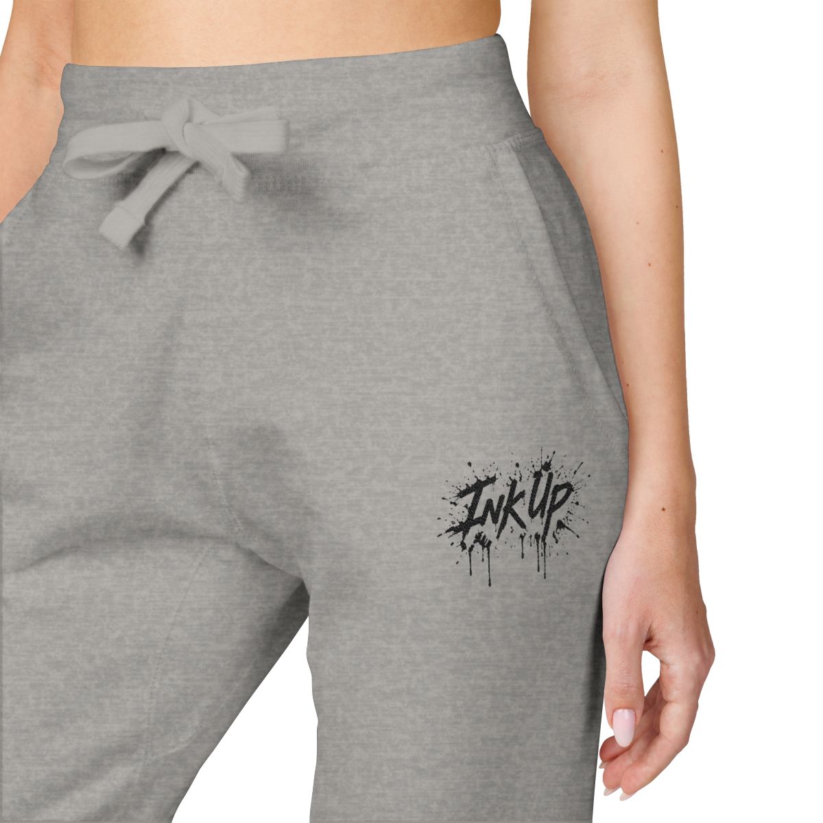 INK UP | Black Ink Burst Thin Sweatpants