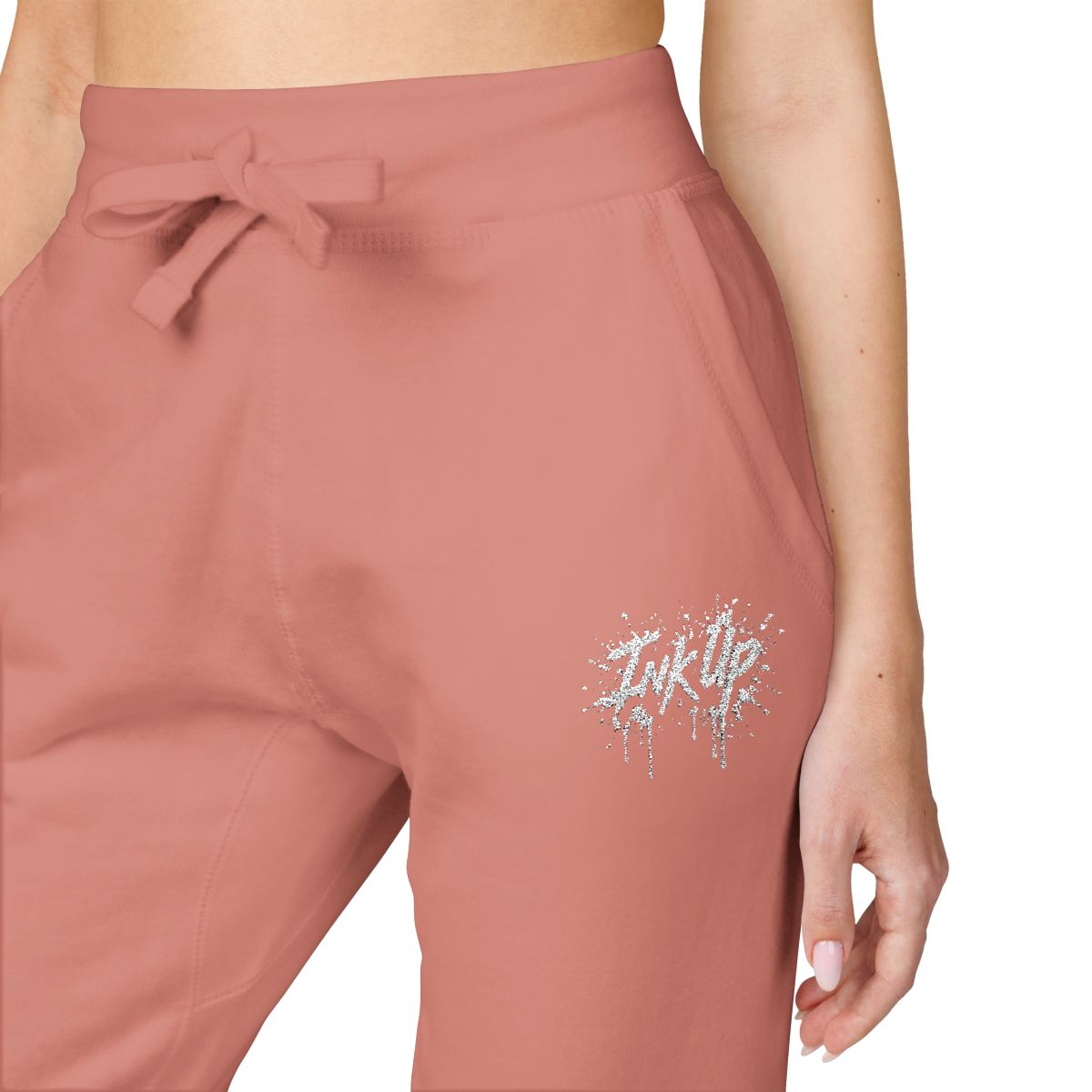 INK UP | White Ink Burst Thin Sweatpants