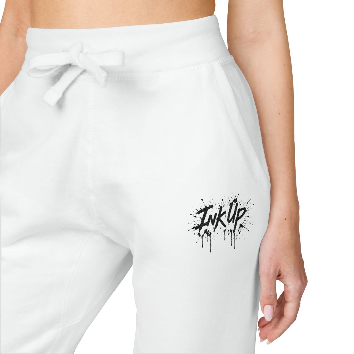 INK UP | Black Ink Burst Thin Sweatpants
