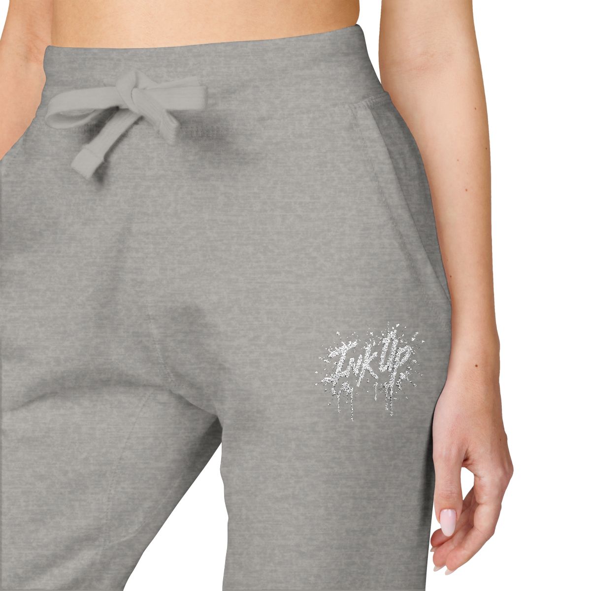 INK UP | White Ink Burst Thin Sweatpants